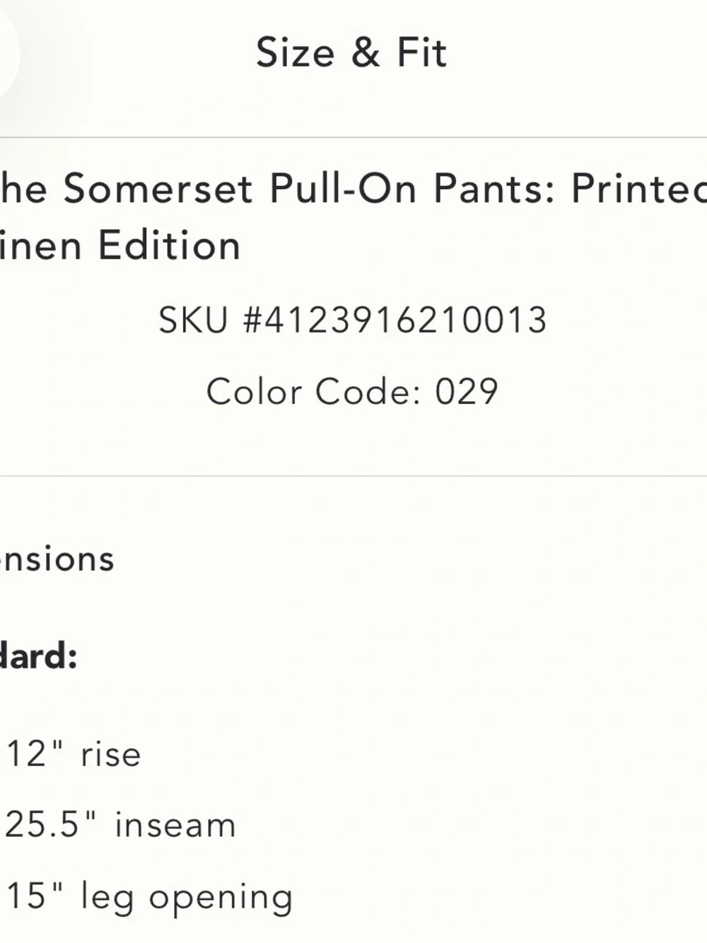 Anthropologie The Somerset Pull On Pant -
Linen - Tiger 🐯 print - Picture 6 of 6